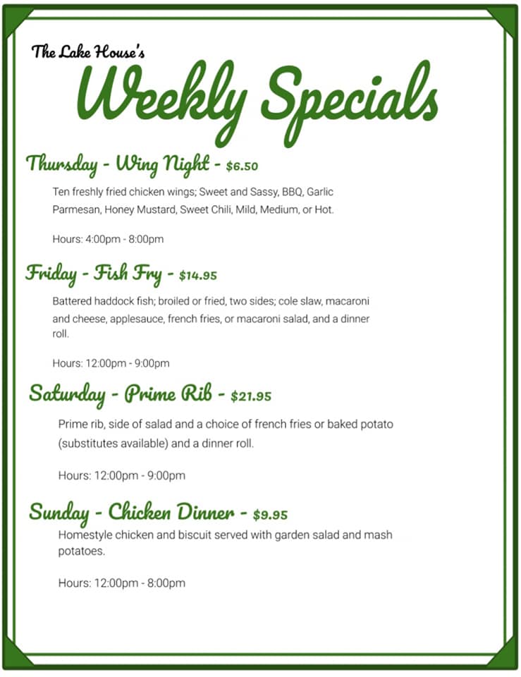 edwardes lake hotel menu and prices